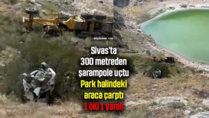 Sivas’ta korkunç kaza: İş makinesi şarampolden yuvarlandı, 1 ölü 1 ağır yaralı