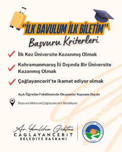 Çağlayancerit Belediyesinden Bir İlk..  ✈️ “İlk Bavulum, İlk Biletim” Projesini Hayata Geçiyor