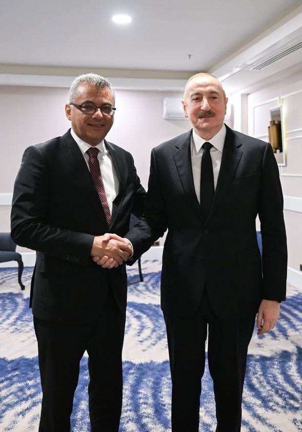 Azerbaycan Cumhurbaşkanı İlham Aliyev, KKTC Cumhurbaşkanı Tufan Erhürman ile Antalya’da bir araya geldi